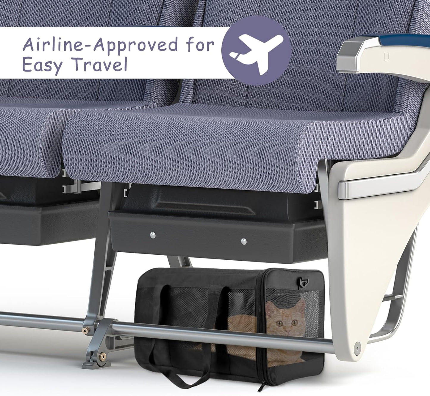 Cat Carrier Dog Carriers for Small Dogs Soft Slided Airline Approved Collapsible Pet Travel Carrier, Small (16.3" L X 11.8" H X 12.4" W)